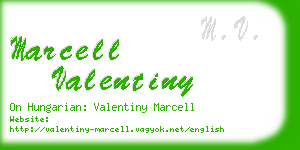 marcell valentiny business card